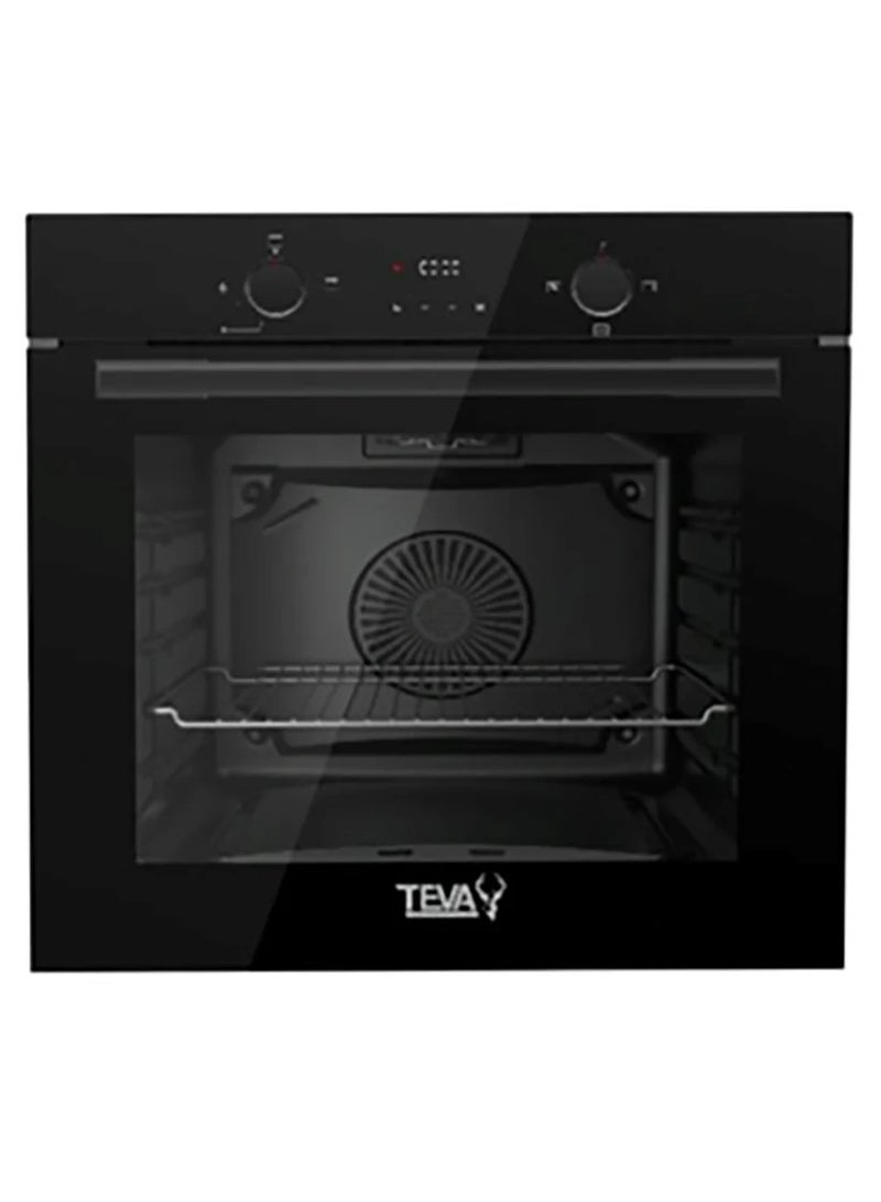 تيفا فرن بلت إن غاز، 60 سم، 82 لتر، ديجيتال، QGSTL BLACK DT - اسود